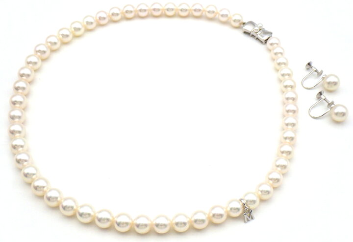 楽天市場】MIKIMOTO ミキモト パール2点セット 約7～8mm ネックレス 