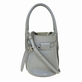 CELINE セリーヌ ビッグバッグナノバケット 187243 2way ショルダーバッグ バケツ ハンドバッグ ライトグレー系 シルバー金具 【程度B】【中古】