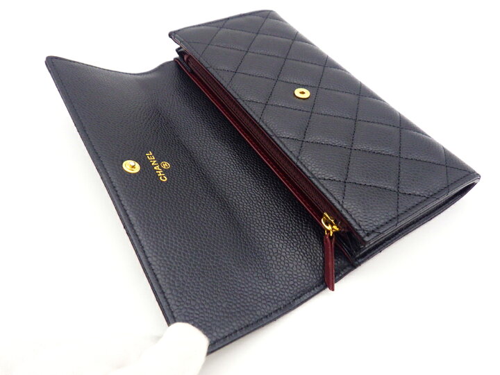 楽天市場】CHANEL シャネル マトラッセ 2つ折り長財布 A50096 キャビア 