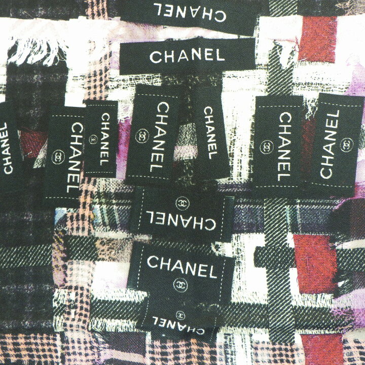 楽天市場】CHANEL シャネル ココマーク タグ ツイード柄 スカーフ 約 