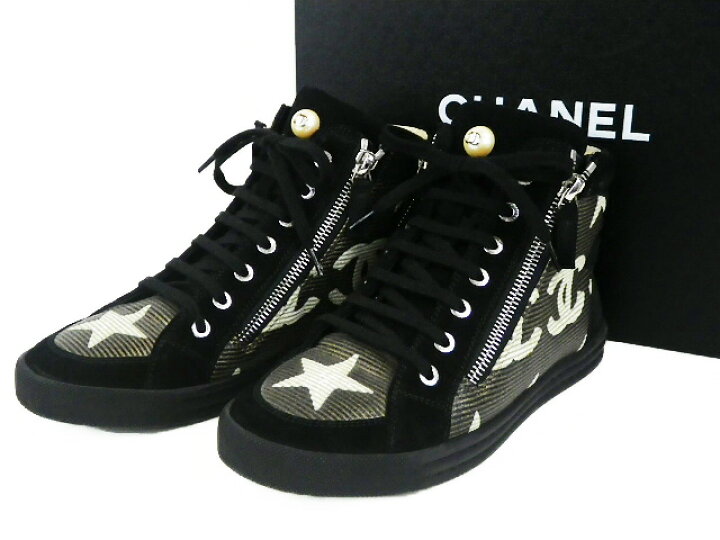 楽天市場】CHANEL シャネル パリダラス ハイカット スニーカー G30243 