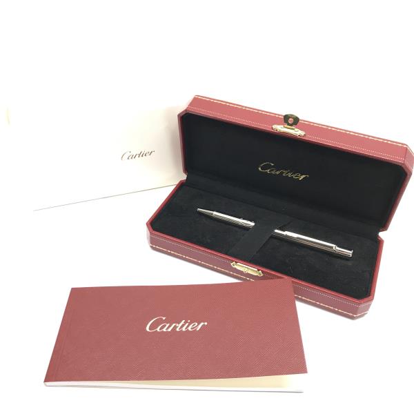 Cartier カルティエ マスト ドゥ カルティエ ボールペン 筆記用具 文具 ツイスト式 シルバーカラー ケース付き ブランド 管理ry 公式の店舗 Mof Gov Kn