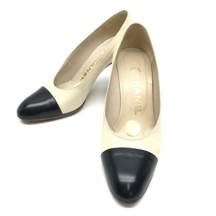 楽天市場】CHANEL シャネル ヴィンテージ パンプス 4 1/2(約21.5cm 