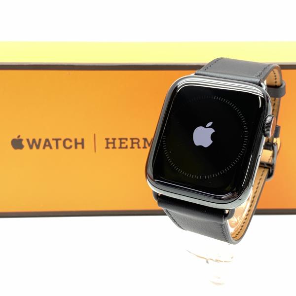 HERMES エルメス Apple Watch アップルウォッチ A2157 Series5 腕時計 44mm シンプルトゥールレザーストラップ  ブラック 黒 管理RY20003665 | かんてい局名古屋錦三丁目・緑店