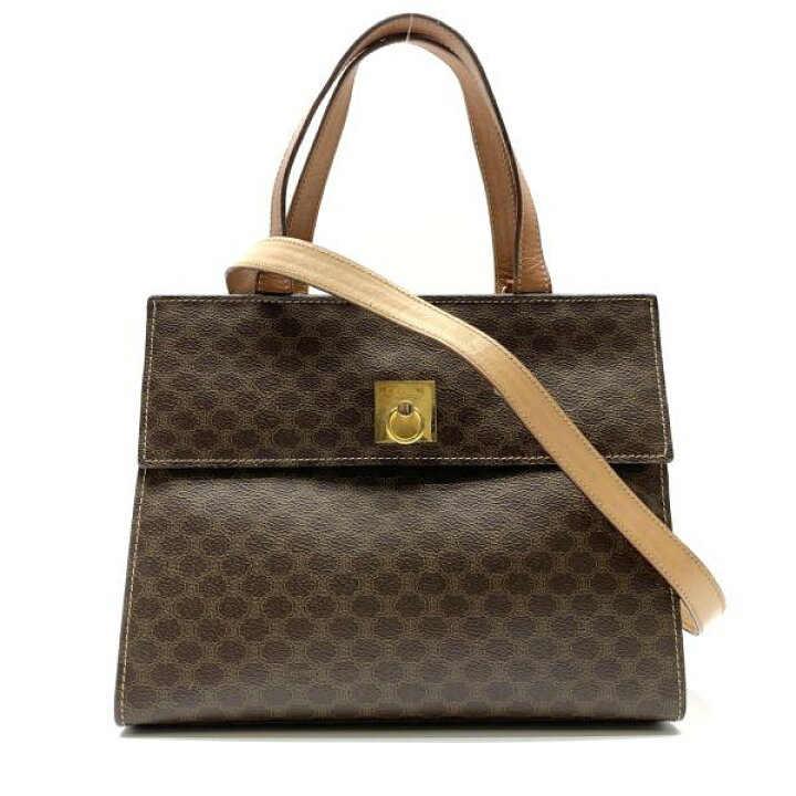 楽天市場】CELINE セリーヌ マカダム ハンド トート ショルダーバッグ 
