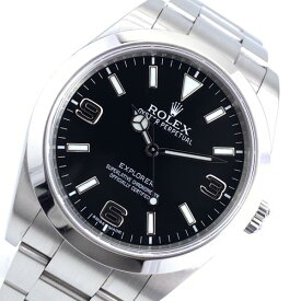 ROLEX ロレックス 214270 エクスプローラー1 メンズ 腕時計 自動巻き 黒文字盤 ブラックアウト 3針 ステンレス ランダム 管理RY21001622