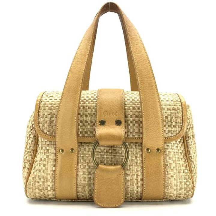 楽天市場】Chloe クロエ フラップ ストローバッグ レザーハンドル 