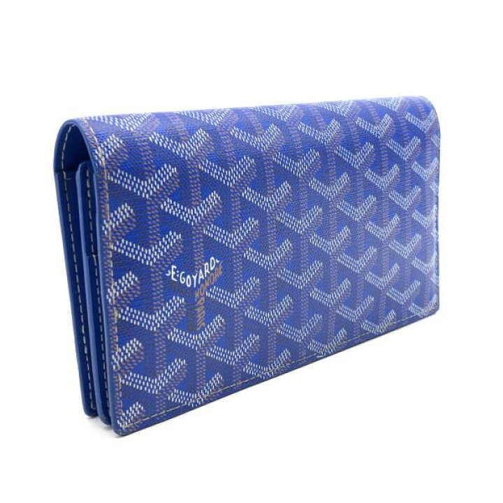 楽天市場】GOYARD ゴヤール リシュリュー PVC 二つ折り 長財布 ブルー  
