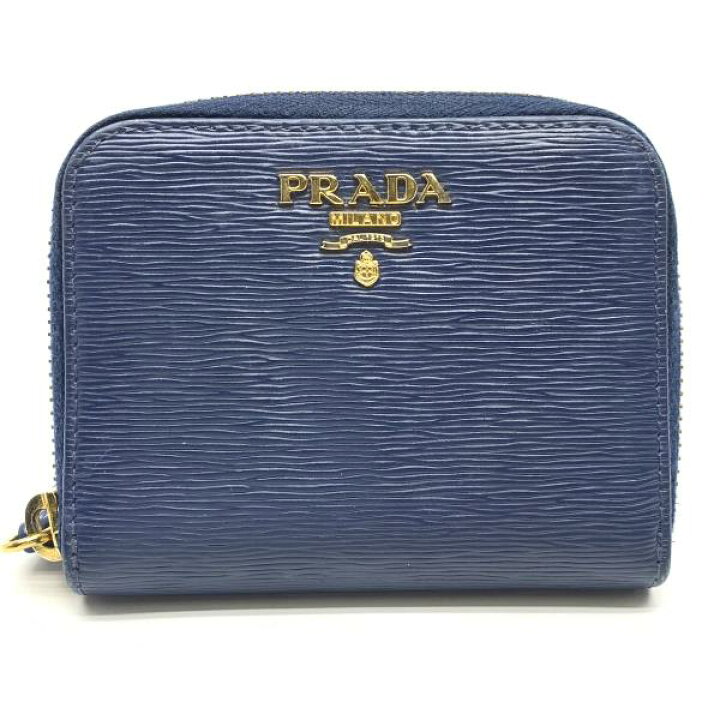 楽天市場】PRADA ﾌﾟﾗﾀﾞ ｺｲﾝｹｰｽ 小銭入れ ｻﾌｨｱｰﾉ 青 ﾌﾞﾙｰ ﾗｳﾝﾄﾞﾌｧｽﾅｰ 