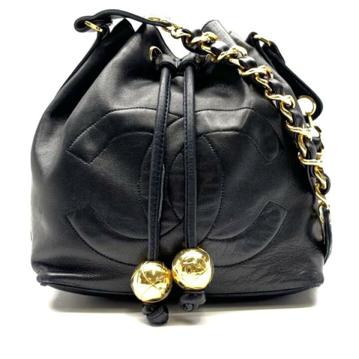 楽天市場】CHANEL ｼｬﾈﾙ ﾃﾞｶｺｺ 巾着 ﾁｪｰﾝ ｼｮﾙﾀﾞｰﾊﾞｯｸﾞ 黒 ﾌﾞﾗｯｸ ｺｺﾏｰｸ  
