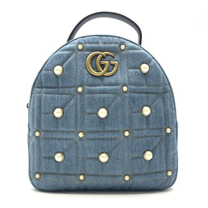 楽天市場】【SD】 GUCCI グッチ 476671 GGマーモント デニム リュック 