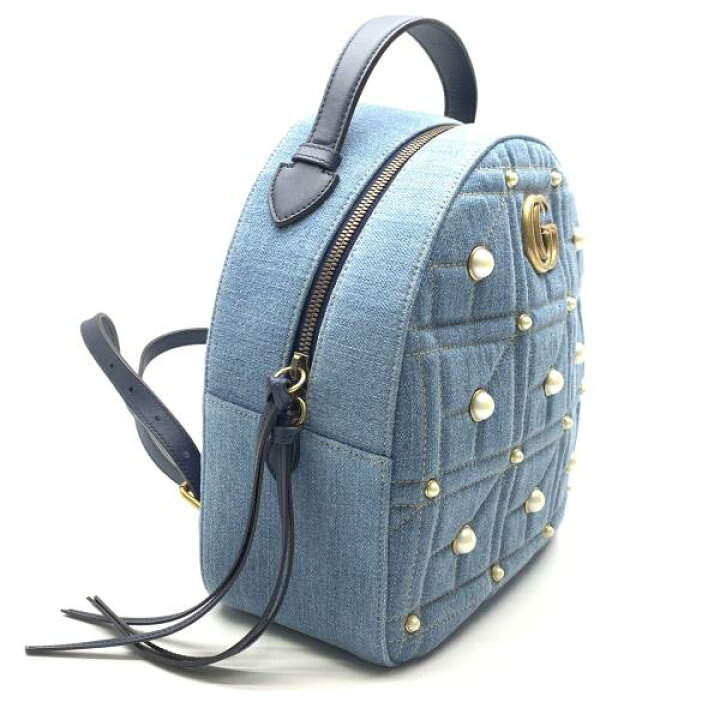 楽天市場】【SD】 GUCCI グッチ 476671 GGマーモント デニム リュック 