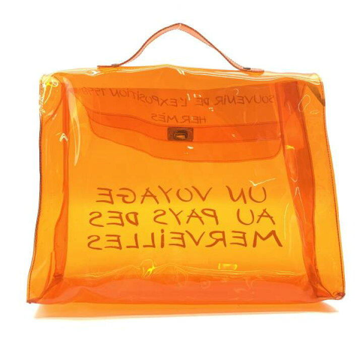 楽天市場】【SD】 HERMES ｴﾙﾒｽ ﾋﾞﾆｰﾙ ｹﾘｰ ｵﾚﾝｼﾞ ｸﾘｱﾊﾞｯｸﾞ ｽｹﾙﾄﾝ 不思議  