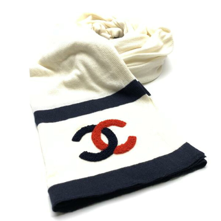 楽天市場】ほぼ未使用 CHANEL シャネル ストール マフラー ショール 