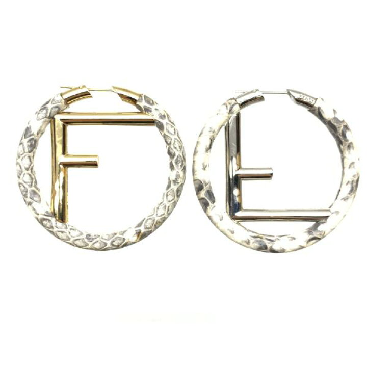 楽天市場】【SD】FENDI フェンディ フープ ピアス ロゴ パイソン 