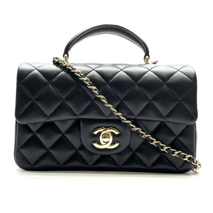 楽天市場】【SD】未使用 CHANEL シャネル トップハンドル ミニフラップ 