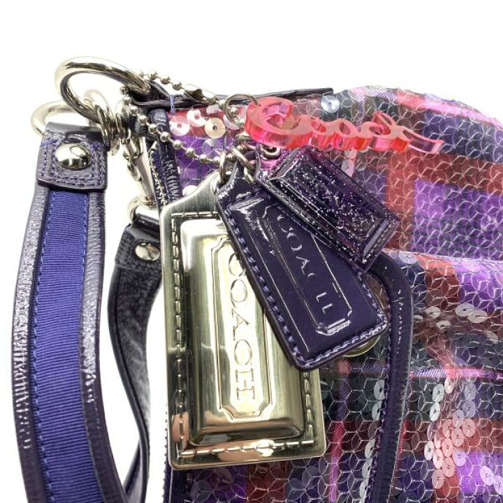 楽天市場】COACH コーチ 16048 ポピー シークイン タータングルー 