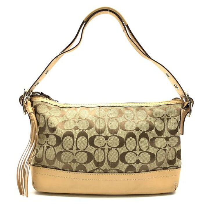 楽天市場】COACH コーチ 9363 シグネチャー ショルダーバッグ ベージュ 