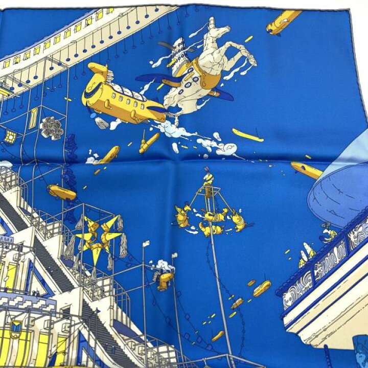 楽天市場】未使用 HERMES エルメス カレ90 翼のある馬の伝説 スカーフ  