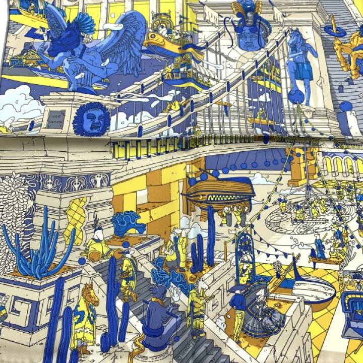 楽天市場】未使用 HERMES エルメス カレ90 翼のある馬の伝説 スカーフ  