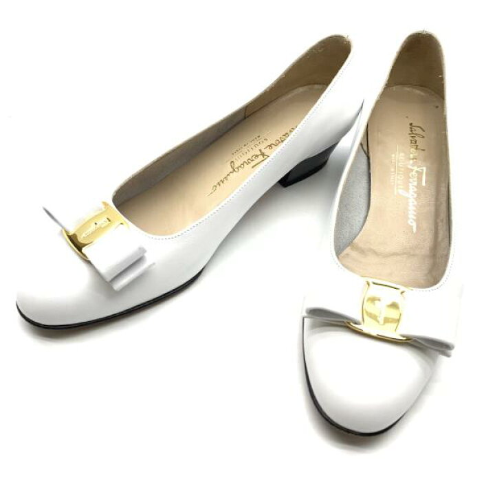 楽天市場】Ferragamo フェラガモ ヴァラ レザー ツートーン パンプス 