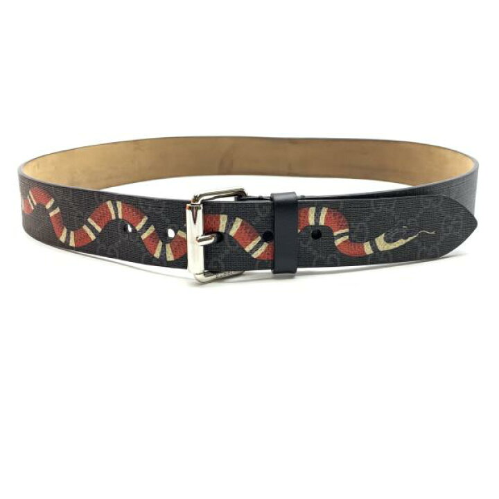 楽天市場】GUCCI グッチ 434520 GGスプリーム ベルト スネーク 85-34  