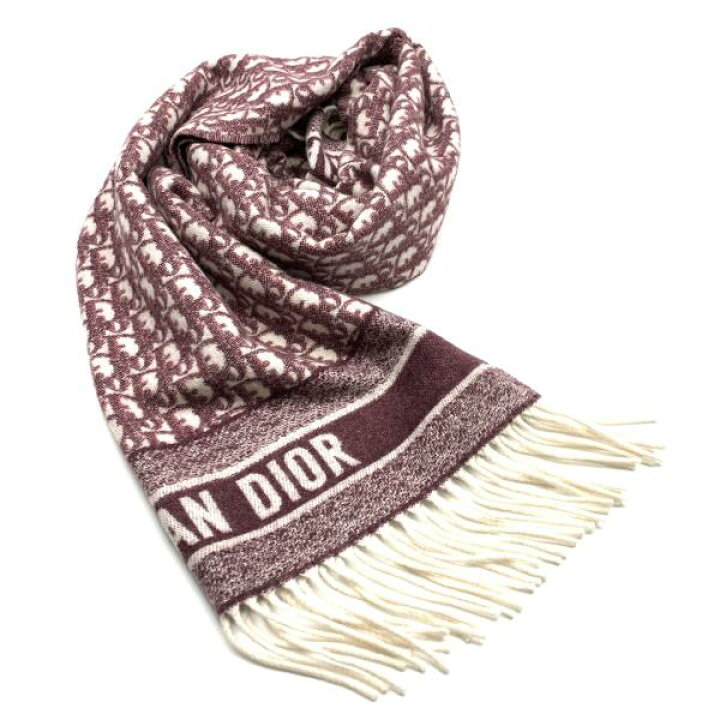 楽天市場】Dior ディオール オブリーク カシミヤ バーガンディ 