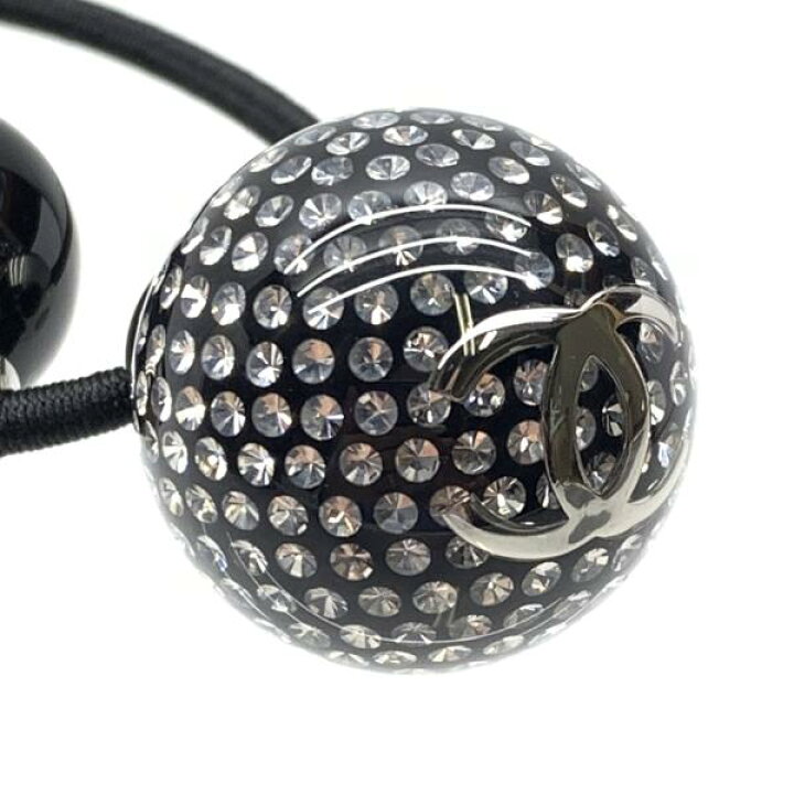 楽天市場】ほぼ未使用 CHANEL シャネル ブラック ラインストーン 
