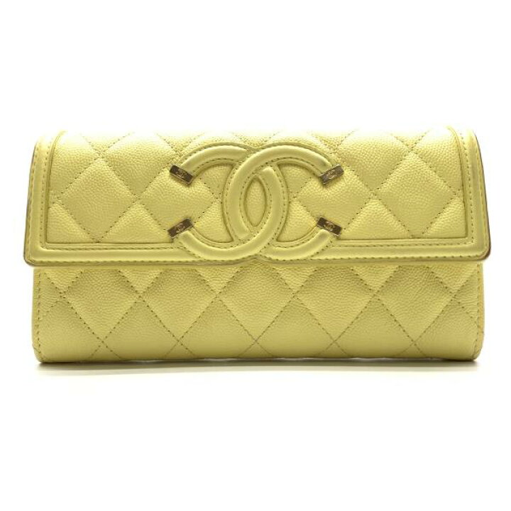 楽天市場】CHANEL シャネル A84448 長財布 キャビアスキン 
