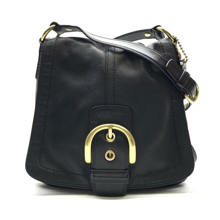 楽天市場】COACH コーチ 11846 レザー ショルダーバッグ 斜め掛け 黒 