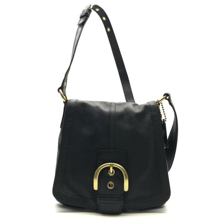 楽天市場】COACH コーチ 11846 レザー ショルダーバッグ 斜め掛け 黒 