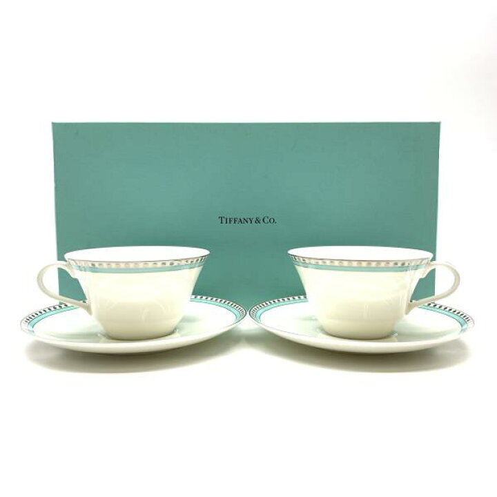 楽天市場】未使用 TIFFANY ティファニー プラチナブルーバンド ティー  