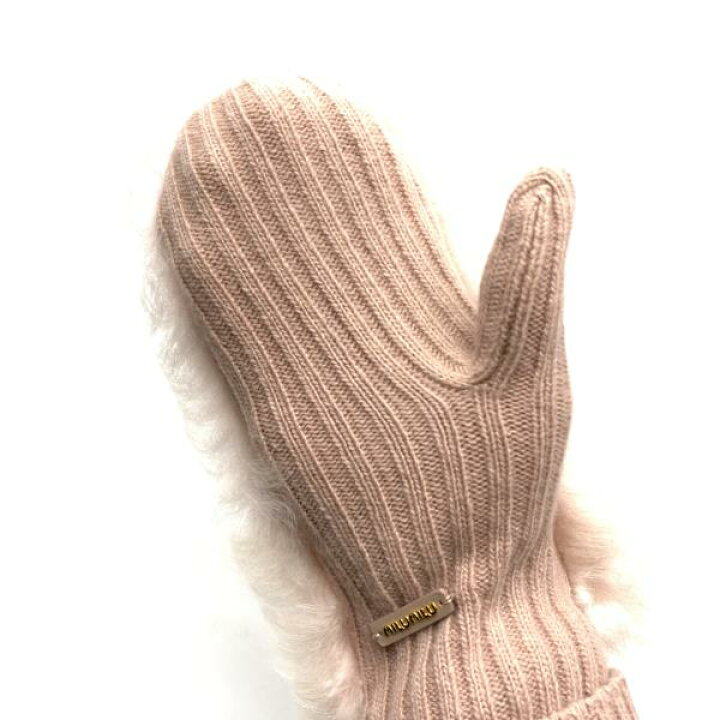 楽天市場】MIU MIU ミュウミュウ 手袋 グローブ サイズ7 シープファー  
