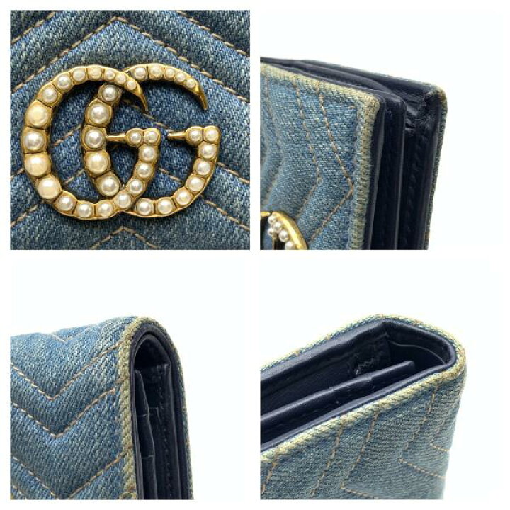 楽天市場】GUCCI グッチ 466492 GGマーモント コンパクトウォレット 