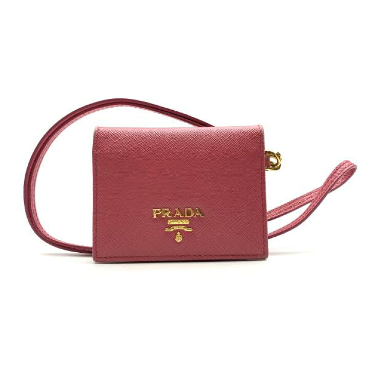 楽天市場】PRADA プラダ 1MC006 バッジホルダー PEONIA ピンク カード 