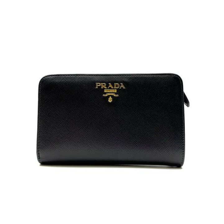 楽天市場】PRADA プラダ 1M1225 二つ折り 財布 NERO 黒 ブラック  