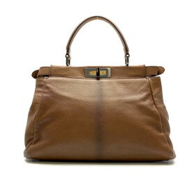 FENDI フェンディ 8BN226 ピーカーブー ハンドバッグ ショルダーバッグ 2WAY 茶色 ブラウン レギュラーシェーブル 管理RY23000963