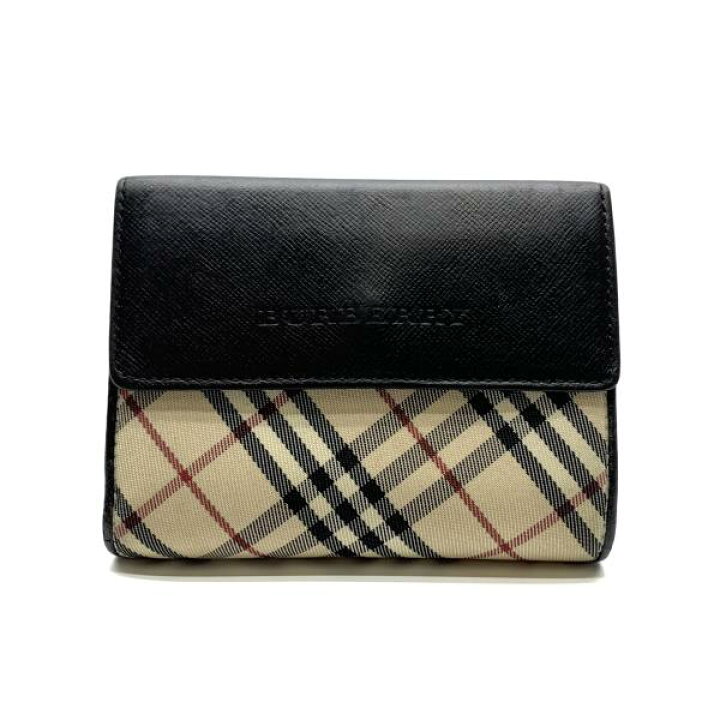 楽天市場】BURBERRY バーバリー 財布 ノバチェック がま口 二つ折り 