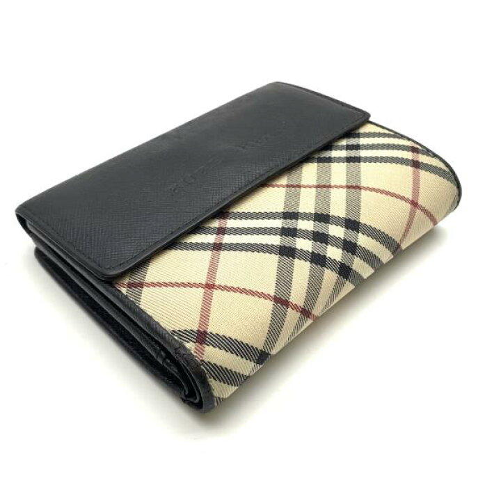 楽天市場】BURBERRY バーバリー 財布 ノバチェック がま口 二つ折り 