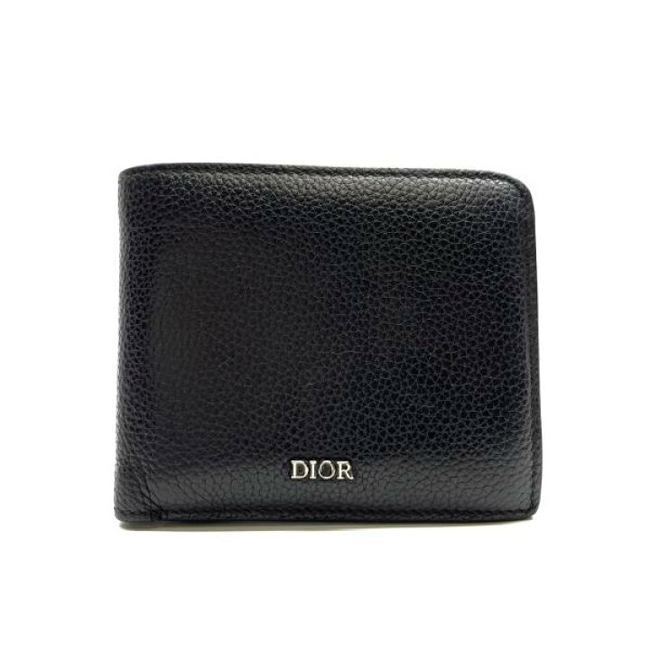 楽天市場】Dior ディオール 二つ折り 財布 黒 ブラック レザー カード 