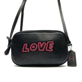 COACH コーチ F13687 ミニ ショルダーバッグ ポシェット 斜め掛け 黒 ブラック キース ヘリング LOVE レディース かばん 管理RY23002473