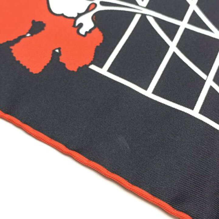 楽天市場】PRADA プラダ スカーフ 大判 黒 赤 ブラック レッド シルク 