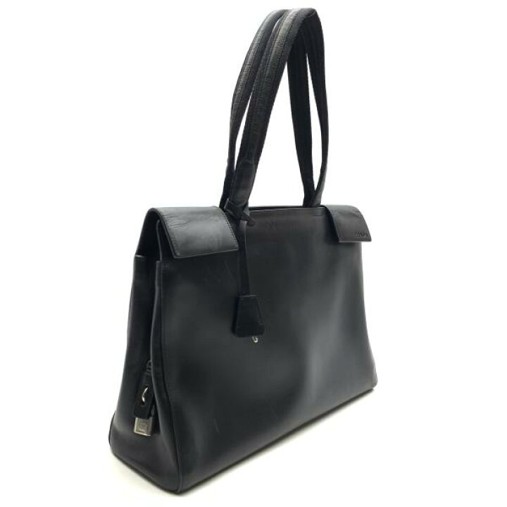 楽天市場】PRADA プラダ レザー トートバッグ ショルダーバッグ 黒 