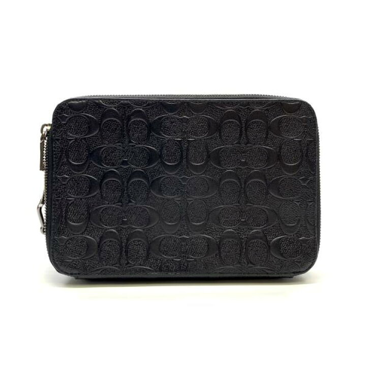 楽天市場】COACH コーチ 93544 クラッチバッグ セカンドバッグ 黒 