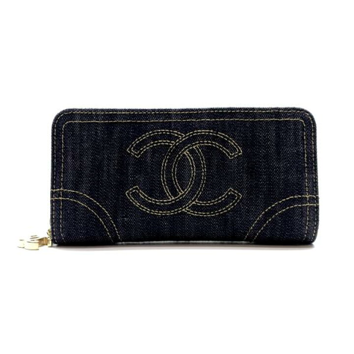 楽天市場】CHANEL シャネル A31990 長財布 スパークリングデニム 