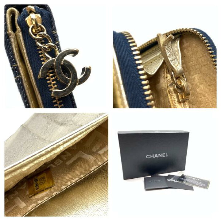 楽天市場】CHANEL シャネル A31990 長財布 スパークリングデニム  