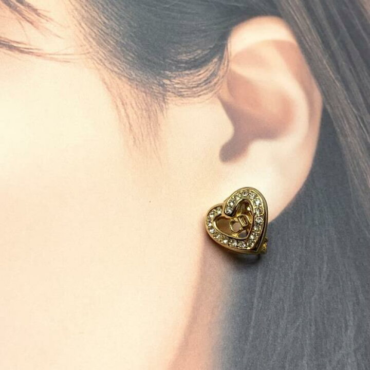 楽天市場】Dior ディオール CDロゴ ラインストーン イヤリング 