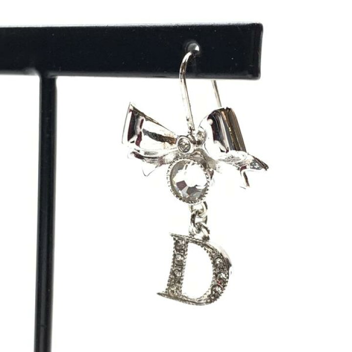 楽天市場】Dior ディオール ピアス フック ラインストーン リボン 