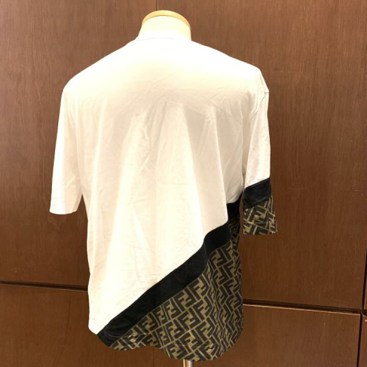 楽天市場】FENDI フェンディ FAF682 AN68 ズッカ柄 切替 Tシャツ 半袖 