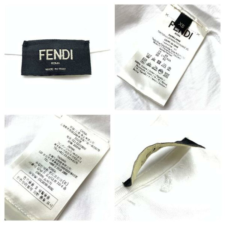 楽天市場】FENDI フェンディ FAF682 AN68 ズッカ柄 切替 Tシャツ 半袖 